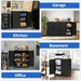 Heavy Duty Storage Cabinet With Lock, 2 Door File Cabinet With 2 Adjustable Shelves - Black Home Essentials