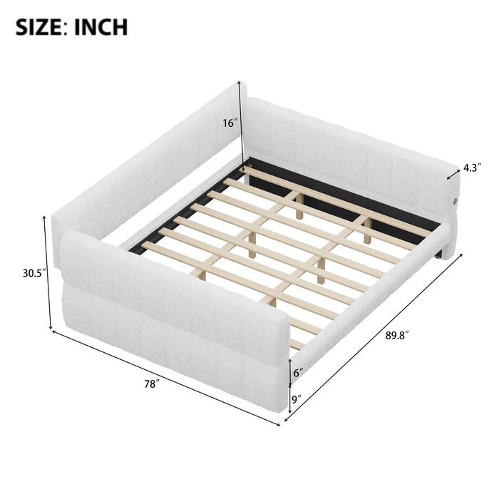 Upholstered Platform Bed With USB Charging Dreamland