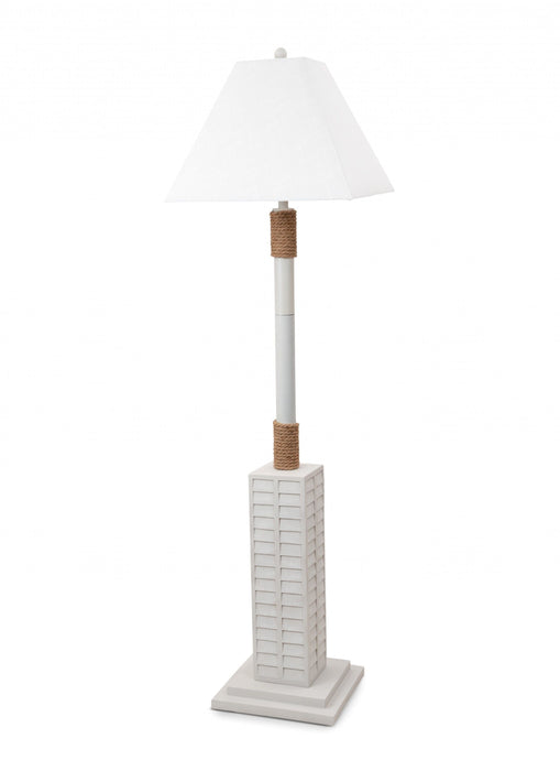 Bright And Nautical Rope Floor Lamp - White