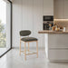 Riccio - Fabric Stool - Natural Frame Meridian Furniture