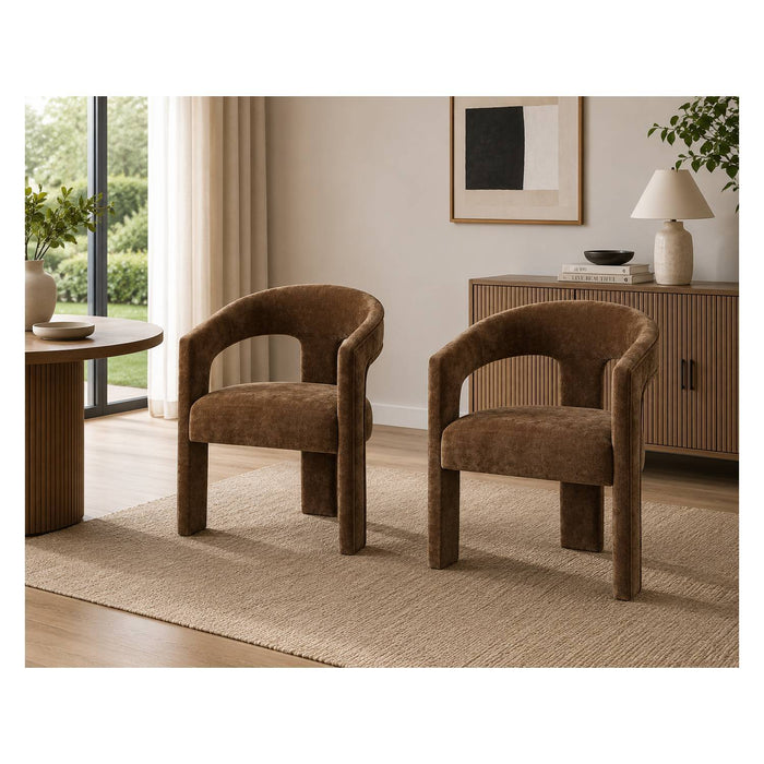 Leonardo - Arm Chair (Set of 2) - Brown Acme