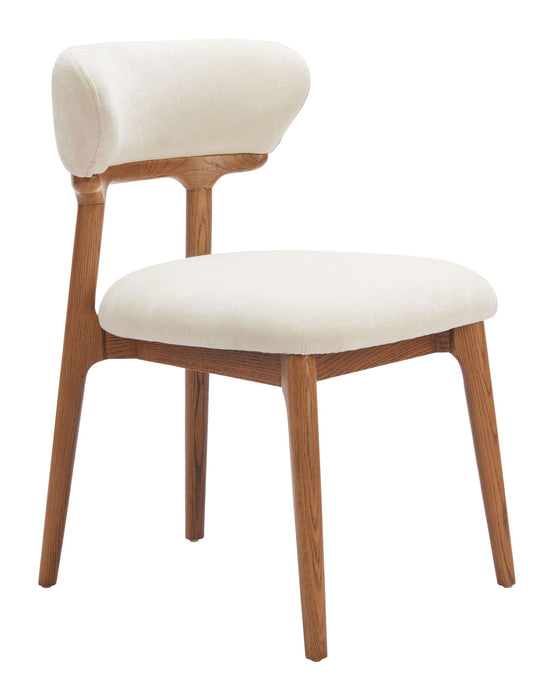Cedar - Dining Chair (Set of 2) - White / Walnut Zuo Modern