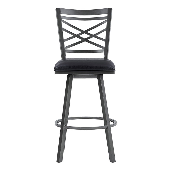 46" Iron Bar Height Bar Chair - Black