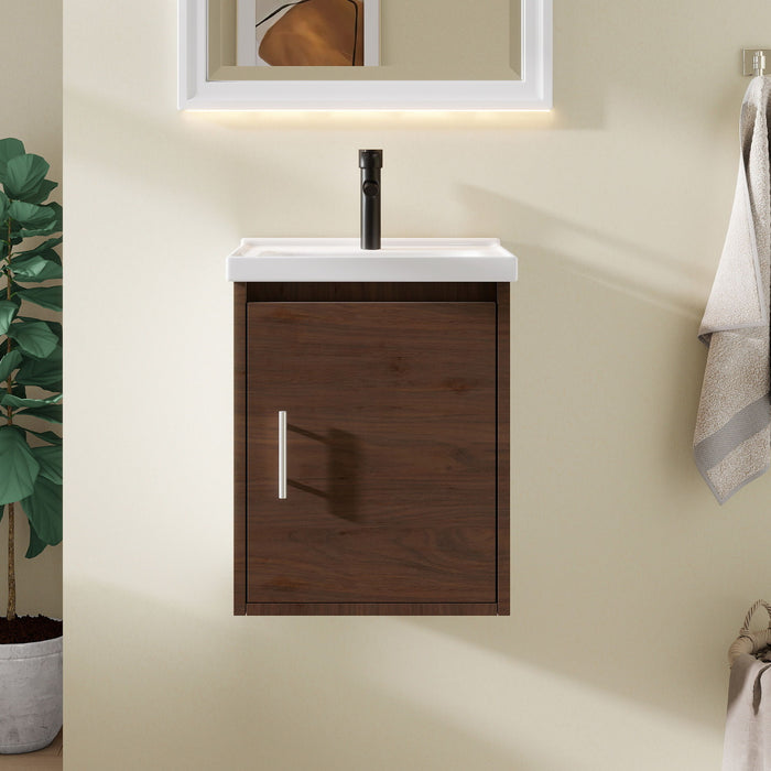 Floating Bathroom Vanity Combo, Wall Mounted Cabinet With Sink & Soft Close Doors For Small Bathrooms Home Essentials