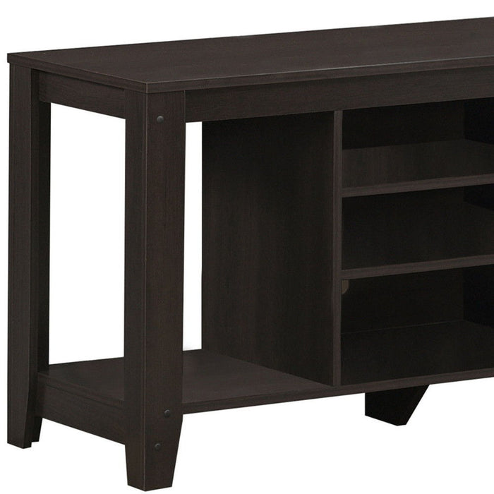 Particleboard, Open Shelving TV Stand - Dark Brown