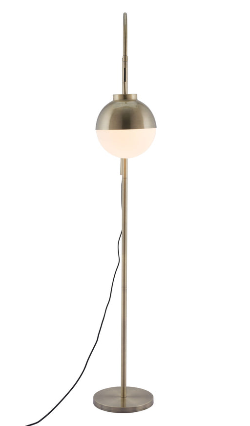 Waterloo - Floor Lamp - White / Bronze Zuo Modern