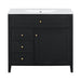 Bathroom Vanity With Sink, 3 Drawers & Cabinet With Adjustable Shelves Hearth and Haven