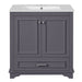 Bathroom Vanity With Sink, Cabinet & 2 Soft Closing Doors & Adjustable Shelf Hearth and Haven