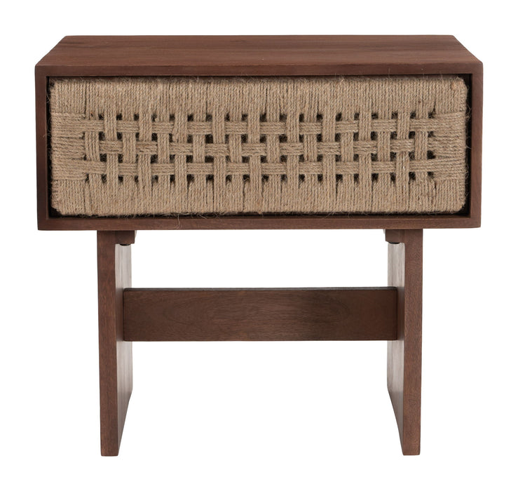Amaria - Nightstand - Natural / Walnut Zuo Modern