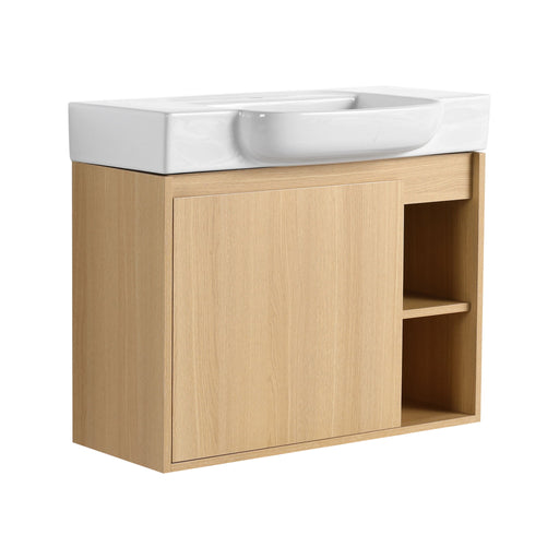 Wall Mounted Bathroom Vanity With Sink & Soft Close Door Home Essentials