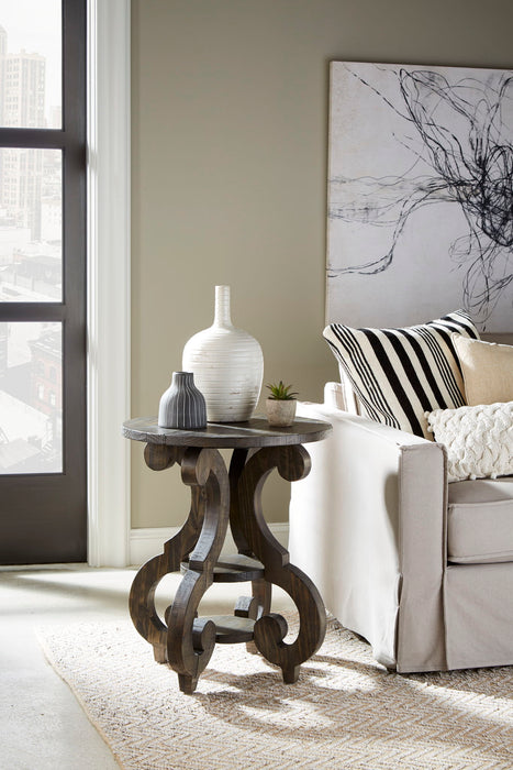 Bellamy - Round Accent End Table - Peppercorn Magnussen Furniture