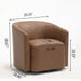 Swivel Barrel Accent Chair For Living Room - Antique Brown Home Essentials