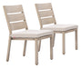 Reefline - Armless Dining Chair (Set of 2) - Gray / Light Brown Zuo Modern