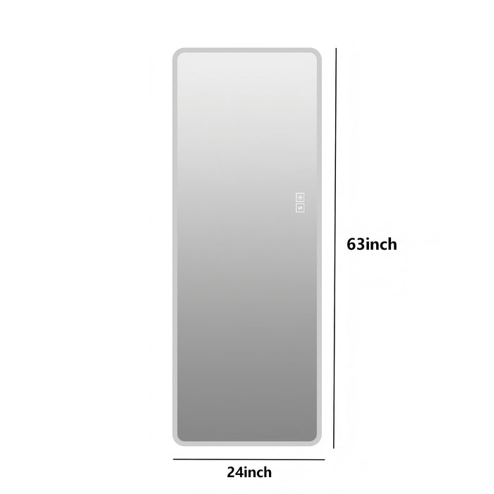 LED Full Length Mirror With Lights, Wall Mounted Full Body Mirror, Dimmable 3 Color Lighting, Anti Fog, Shatter Proof, Memory Function - Clear Daily Nest