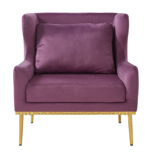 Elegant Curved Armrest Accent Armchair Noble House