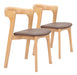 Pioro - Dining Chair (Set of 2) - Brown / Natural Zuo Modern