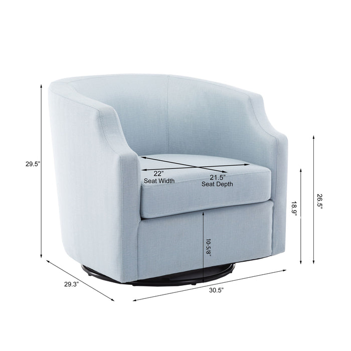Isabelle - Swivel Glider Barrel Chair