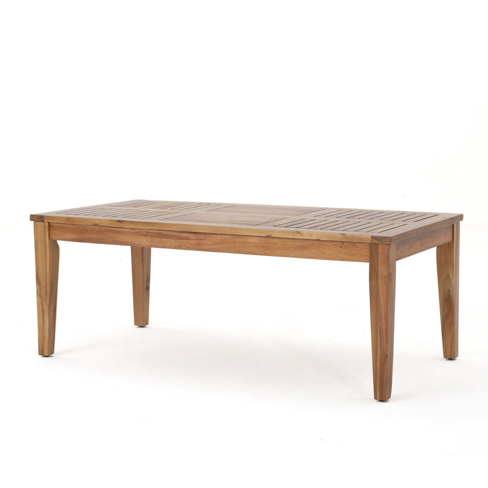 Ajuni - Rectangular Acacia Outdoor Coffee Table - Natural