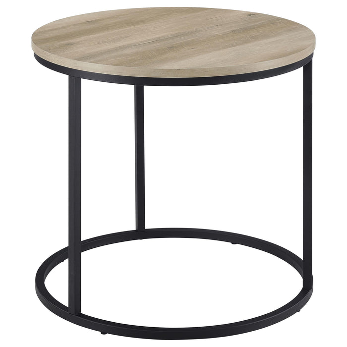Arrize - Round Side End Table - Pine Wood Furniture Max