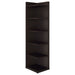 6 Tier Corner Bookcase - Cappuccino Furniture Max