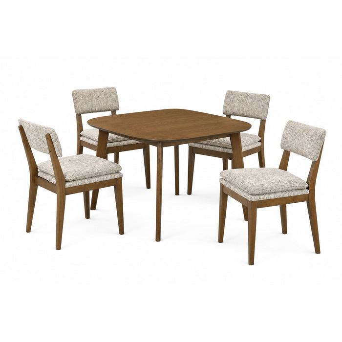 Miller - 39" Square Dining Table With 4 Side Chairs - Walnut New Classic