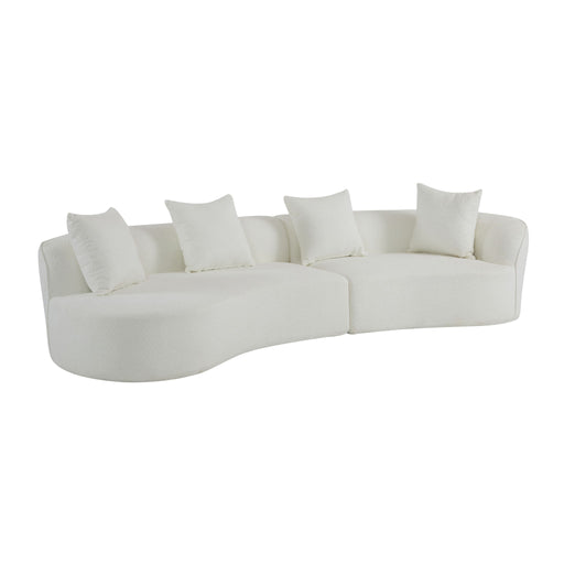 Elegant Curved Sectional Sofa With Full Foam Comfort Noble House