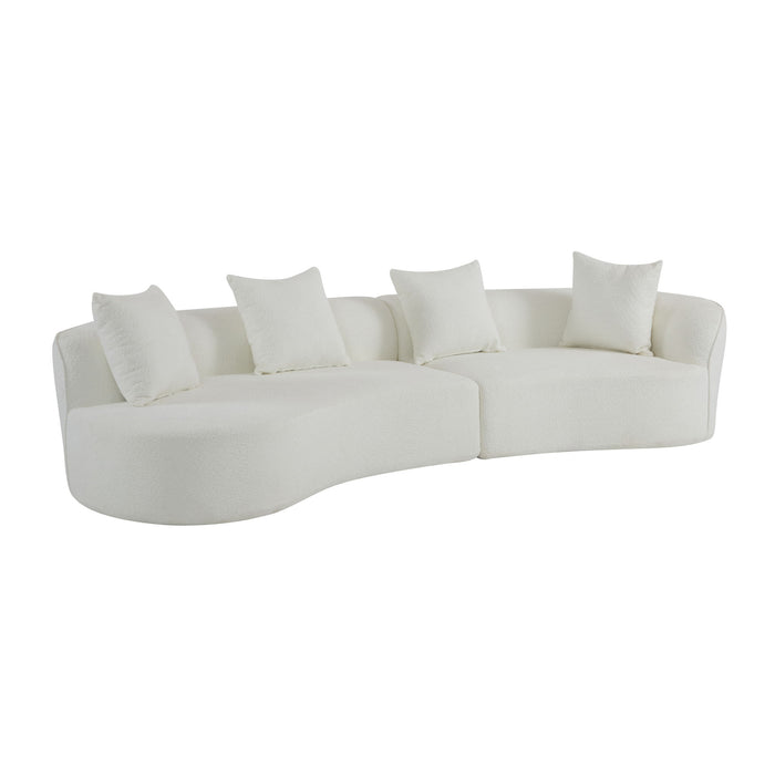 Elegant Curved Sectional Sofa With Full Foam Comfort Noble House