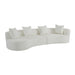 Elegant Curved Sectional Sofa With Full Foam Comfort Noble House