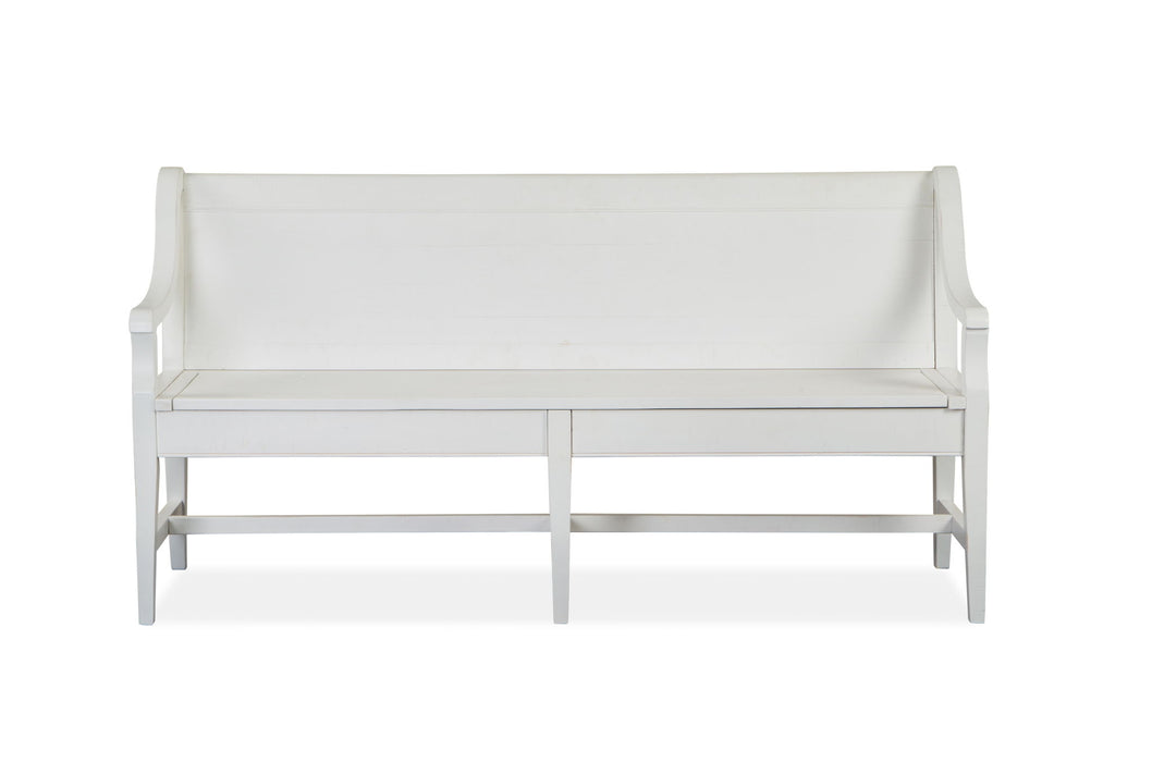 Heron Cove - Bench With Back - Chalk White Magnussen Furniture
