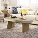 Oval Fluted Coffee Table - Natural Home Essentials