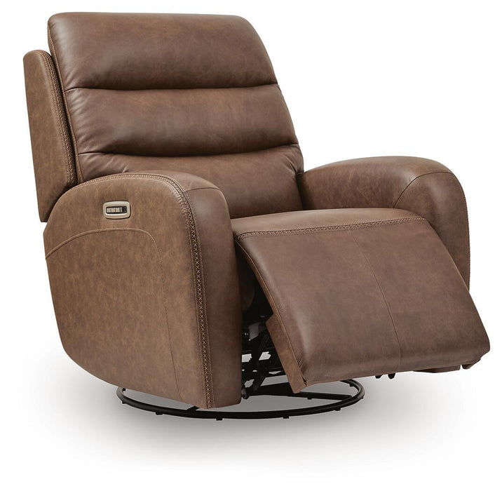Motion-Max - Swivel Glider Power Recliner - Saddle Signature Design by Ashley®