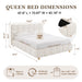 Pula - Queen Platform Bed With Upholstered Headboard, Slat Support, No Box Spring Needed - Ivory House & Home Furniture