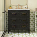Retro Bathroom Vanity With Sink Combo, Free Standing Single Set With 3 Drawers Hearth and Haven