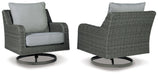 Elite Park - Swivel Lounge w/ Cushion - Gray Signature Design by Ashley®