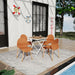 4 Piece Set Of Single Chairs With A Folding Square Table Home Essentials