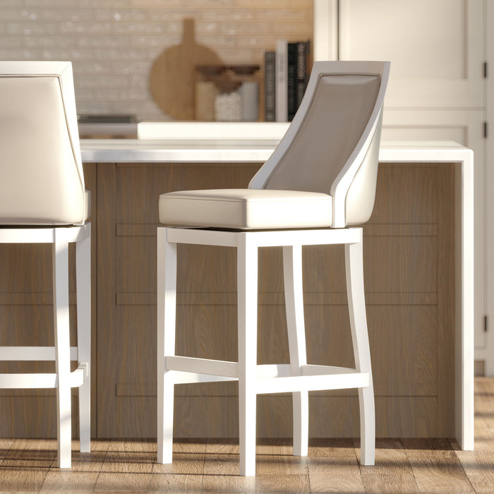 Modern Swivel Stool With Tall Back Home Essentials