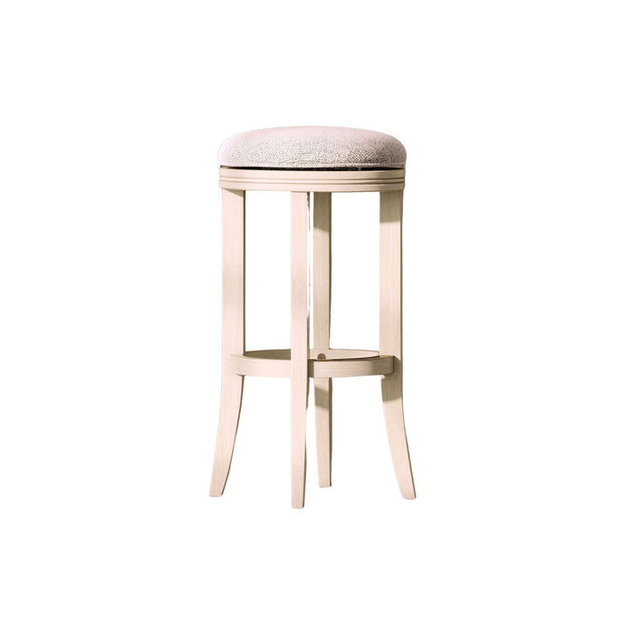 Backless Swivel Stool With Upholstered Seat Home Essentials