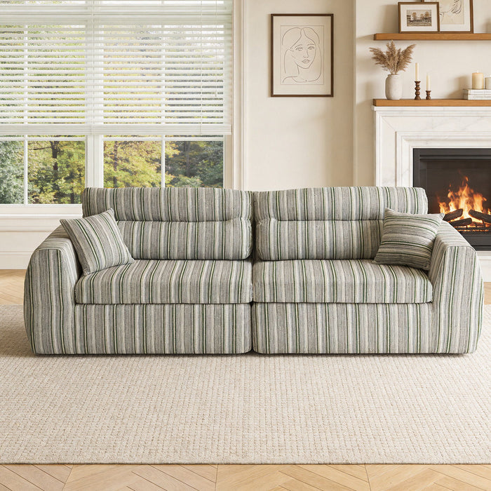 3 Seater, Couch With Throw Pillows For Living Room Home Essentials