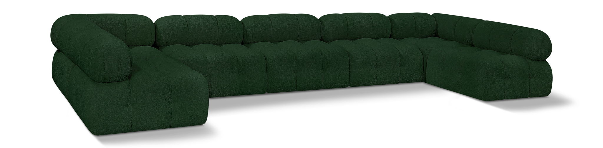 Ames - 7 Piece Boucle Fabric Modular Sectional Meridian Furniture