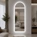 65" X 21" Arched LED Full Length Mirror, Wall Mounted Lighted Full Body Mirror With Frosted Edge Lighting, 3 Color Temperatures & Stepless Dimming - Silver Daily Nest
