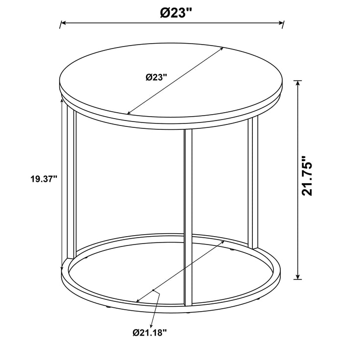 End Table - Gray / Gunmetal Furniture Max
