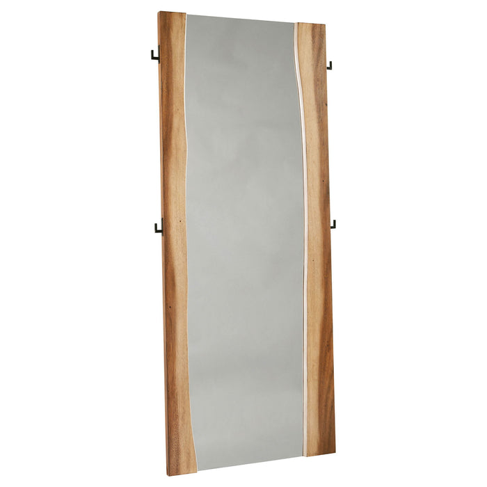 Beverly - Floor Mirror With Live Edge Design - Walnut Furniture Max