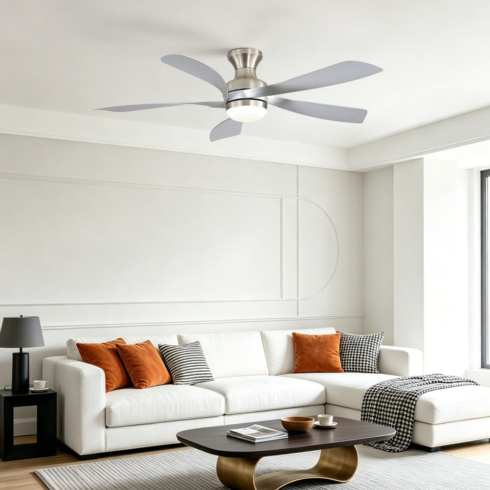 52" Ceiling Fan With 3 Color Dimmable LED Light, DC Reversible Motor, 6 Speed Settings Daily Nest