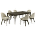 Blakely - 7 Piece Rectangular Dining Set With Extendable Table Upholstered Chairs - Ash Brown Furniture Max