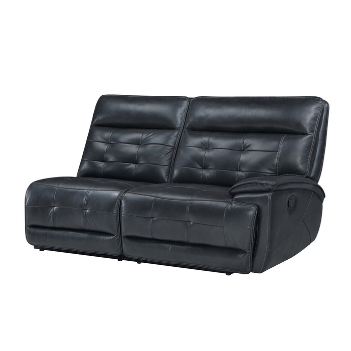 Warner - RAF Loveseat With 1 Recliner - Black