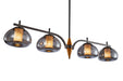 Michael Amini Lighting - Ember 4-Light LED Chandelier - Smoke / Black Pearl Michael Amini