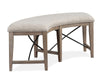 Paxton Place - Curved Bench With Upholstered Seat - Dovetail Gray Magnussen Furniture