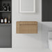 Floating Bathroom Vanity Cabinet, Soft Close Double Drawers, Open Side Storage, Wall Mounted, Cabinet Only Home Essentials