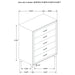 5 Drawer Bedroom Chest With Crystal Pulls Furniture Max