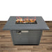 Outdoor Fire Pit Table With Lid, Durable Construction - Gray LSI Patio Furniture